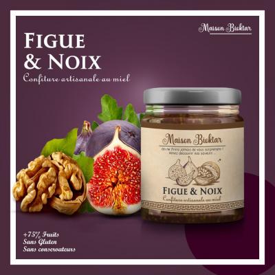 Confiture artisanle figue et noix