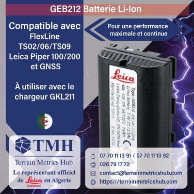Batteries Leica  GEB212 GEB222 accessoire topographique