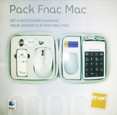  Pack Fnac Mac Souris sans fil/Pavé numérique/Hub USB/Câble réseau/pochette