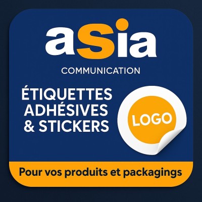 ÉTIQUETTES ADHÉSIVES & STICKERS SUR-MESURE / ASIA PUB