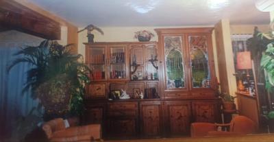 Grande Vitrine Bibliothèque Art Nouveau par l'élève de Louis Majorelle, avec Marqueterie et Vitraux