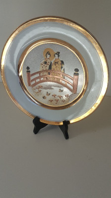 antiquites-collections-assiette-japonnaise-chokin-de-collection-en-porcelaine-artiste-yoshinobu-hara-edition-limite-staoueli-alger-algerie