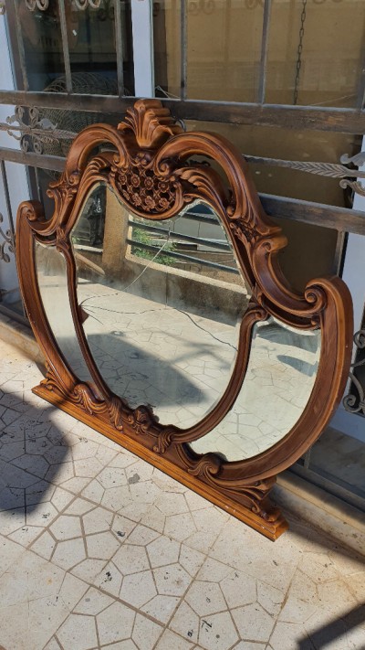 Grand miroir à poser au motifs florale LIQUIDATION