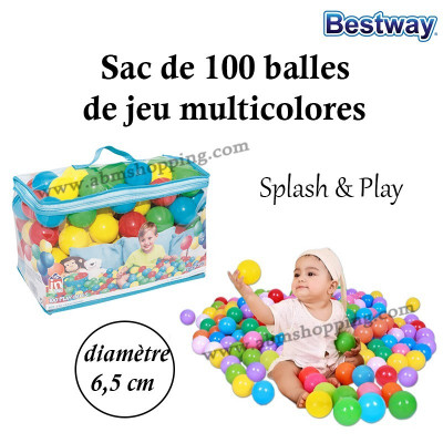 Sac de 100 balles de jeu multicolores Splash & Play | BESTWAY