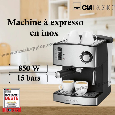 Machine à expresso en inox 850W 15bars | Clatronic