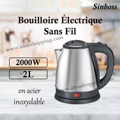 Bouilloire Électrique Sans Fil 2L 2000W | SINBOSS