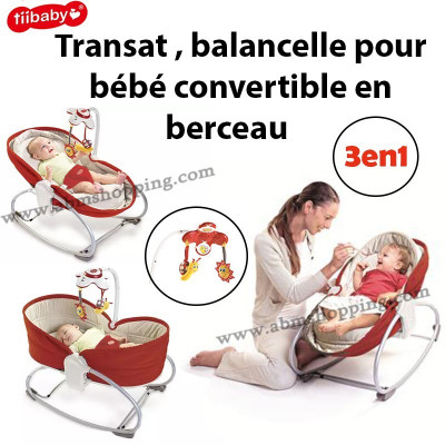 Transat , balancelle pour bébé convertible en berceau | tiibaby