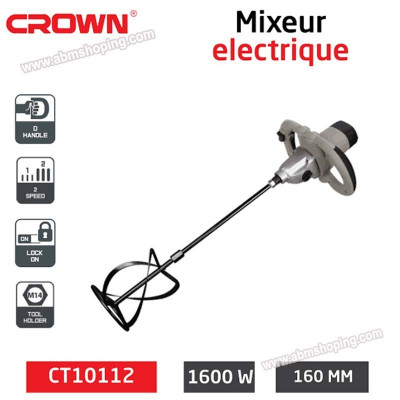 Mixeur, Mélangeur Électrique 160mm 1600W CROWN