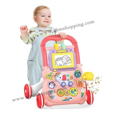 Trotteur marcheur pour bébé avec un piano et une ardoise magnétique | Huanger