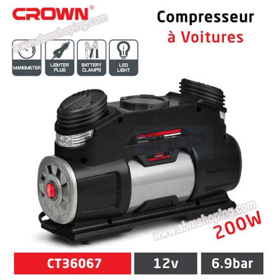 أدوات-مهنية-mini-compresseur-a-voiture-200w-crown-برج-الكيفان-الجزائر