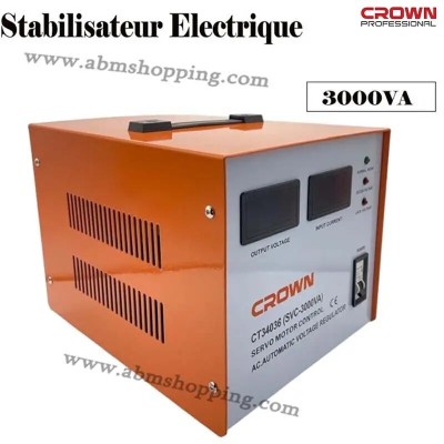 Stabilisateur Electrique, Régulateur De Tension 3000VA | CROWN