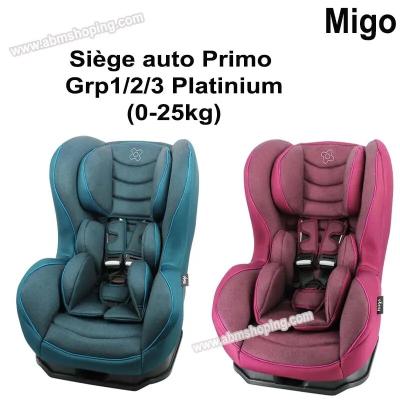  Siège auto bébé Primo Grp 0 1 2 Platinium de 0 à 25 Kg Migo