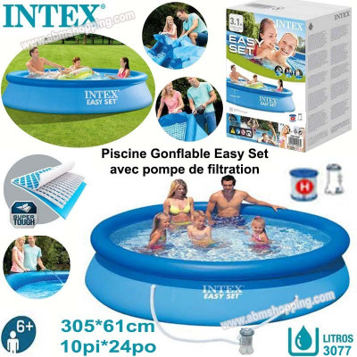 jouets-piscine-gonflable-easy-set-305-x-61-cm-avec-pompe-de-filtration-intex-bordj-el-kiffan-alger-algerie