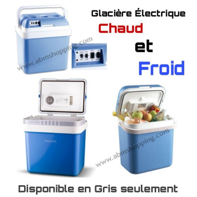 Glacière Électrique 24L 12V 220V Mini Réfrigérateur Portable de Voiture,  Mode Chaud/Froid, Fonction Max /Eco