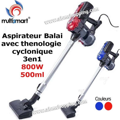 مكنسة-كهربائية-و-تنظيف-بالبخار-aspirateur-balai-3en1-avec-technologie-cyclonique-500ml-800w-multismart-برج-الكيفان-الجزائر