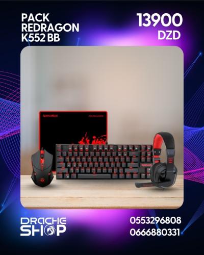Pack Redragon K552 BB Mechanical Gaming Keyboard ,Headset, Mouse Pad, and Mouse