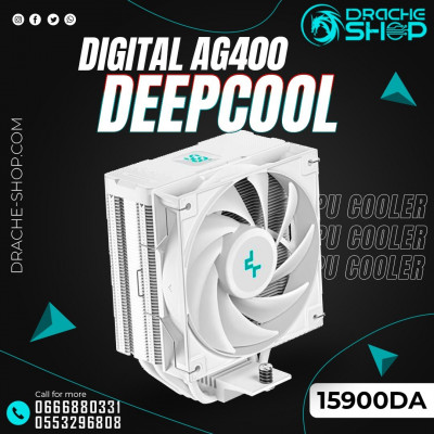 DeepCool AG400 Digital WHhite Air Cooler,Real-Time CPU Status Screen