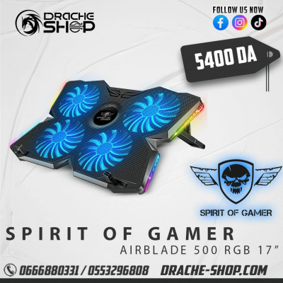 Table refroidisseur pour pc portable Spirit of Gamer AIRBLADE 500 RGB