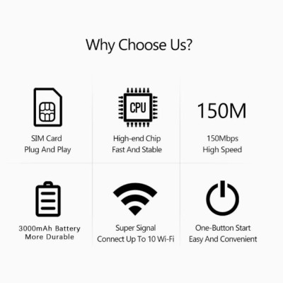 Wireless Mobile WiFi Pro Routeur 4G/5G Portable  Modèle : MF68E Génération 5