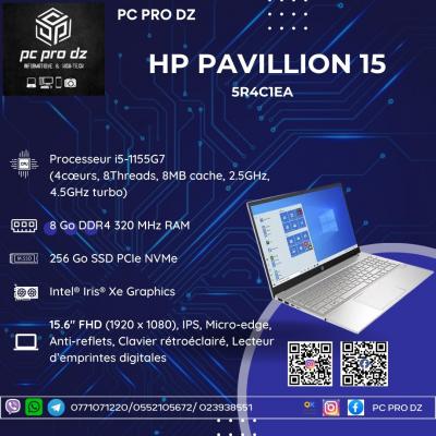 HP Pavilion 15 i5 1155G7 8 Go DDR4 256 Go SSD 15 POUCES FHD Intel Iris Xe Graphics