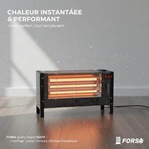 مدفأة كوارتز كهربائية بقدرة 1600 وات مع مرطب هواء مدمج