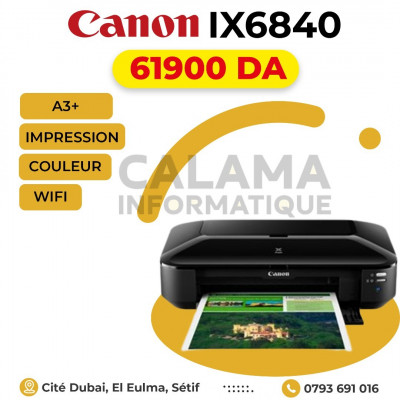IMPRIMANTE Canon PIXMA iX6840 COULEUR WIFI A3