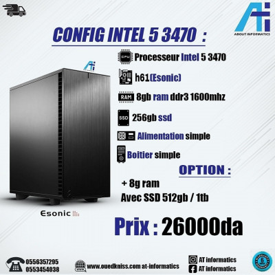 Pc Bureau Intel Core I5 (3&4) GEN