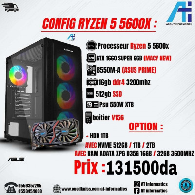 CONFIG PC RYZEN 5 5600X / GTX 1660 SUPER 6GB MACY