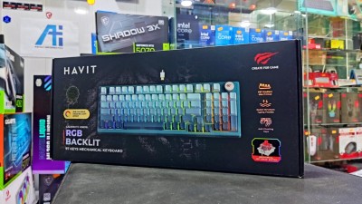 CLAVIER HAVIT MECANIQUE KB899L RGB WHITE/GREEN