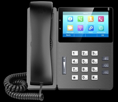 TELEPHONE IP PHONE FIP15G Plus haut de gamme écran couleur Tactile 4.3", WiFi - 10 Lignes SIP - PoE