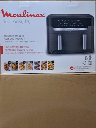 FRITEUSE MOULINEX AIR FRYER DUAL EASY FRY 11L DOUBLE BACS 7 PROGRAMME 2700WATT EZ942HF0