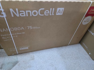 TV LG NANOCELL 75" SMART 4K 75NANO80A6B NEW 2025 EUROPÉEN 