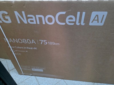 TV LG NANOCELL 75" SMART 4K 75NANO80A6B NEW 2025