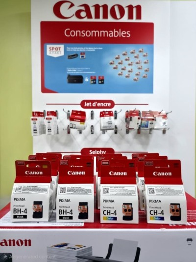 PACK TETE D'IMPRESSION CANON ORIGINAL COLEUR CH-4 ET NOIR BH-4 G2400 G3400 G2410 G3410 G2411