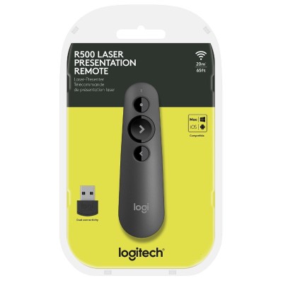POINTEUR LASER LOGITECH R500 PORTEE DE 15 METRES SANS FIL 