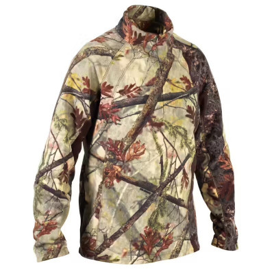 Pull Polaire 100 silent hunting camo woodland