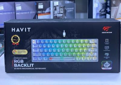 KEYBOARD WIRED HAVIT KB903 MECHANICAL 60% TRANSPARENT