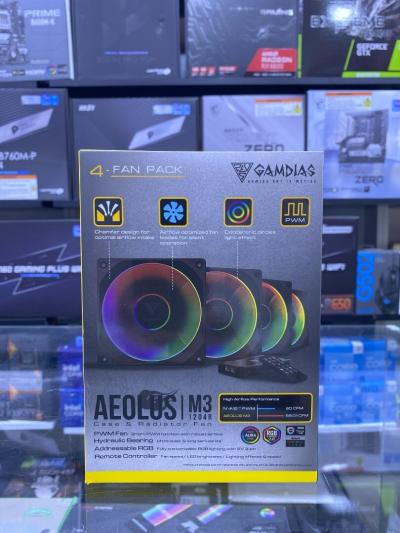 FAN GAMDIAS AEOLUS M3-1204R BLACK ARGB