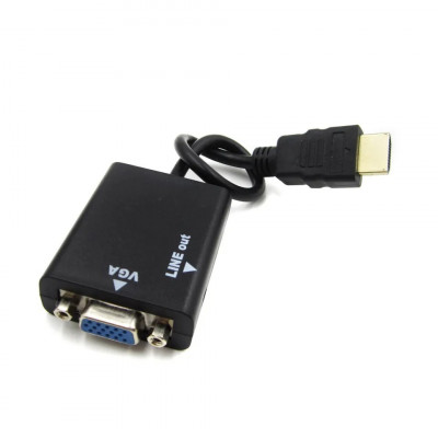 Convertisseur HDMI Mâle To VGA femelle + Audio 