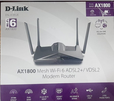 MODEM D-Link DSL-X1852E D-Link WI-FI 6 Wireless AX 1800