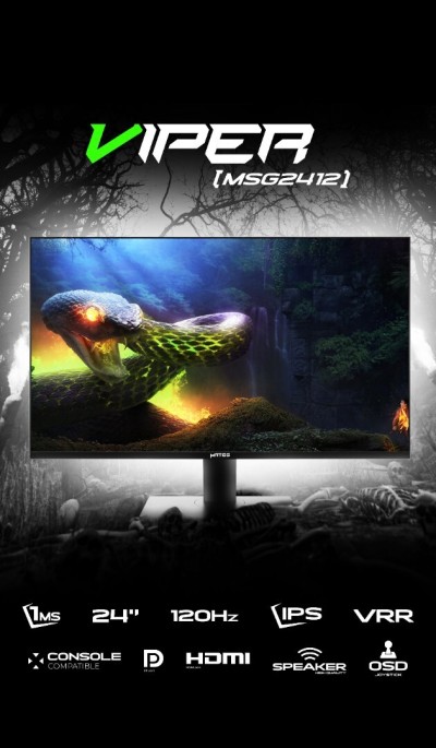 MATOS 24'' MSG2412 VIPER 120HZ IPS 1MS VRR FOR XBOX & PC CONSOLE COMPATIBLE