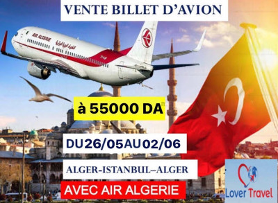 Billet d'avion ALGER-ISTANBUL du 26/05 au 02/06