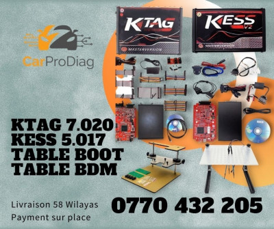 Kess 5.017 KTag 7.020 Table BOOT BDM + 22 adaptateurs Outils Programmation ECU 