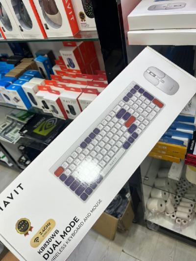 CLAVIER+SOURIS HAVIT KB830W 2.4GHZ/ BLUETOOTH/ RECHARCHABLE