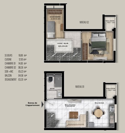 Sell Apartment F2 Mostaganem Mostaganem