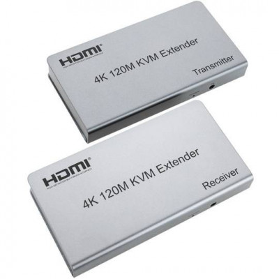 HDMI EXTENDER KVM 4K SUPPORT USB 120M PAR RJ45 UTP CAT 5E 6 6A 6E