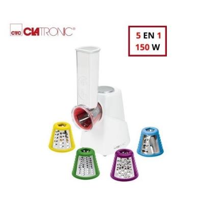 Clatronic Hachoir Et Râpe Électrique 5EN1 Multi Express Avec Insertion En Inox