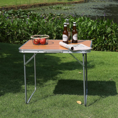 Table De Camping Pliante En Aluminium Intérieure Extérieure 72x50x60cm