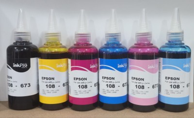 PACK , Encre InkPro 108 , 6 Flacons de 100ml, Epson L8050 L18050