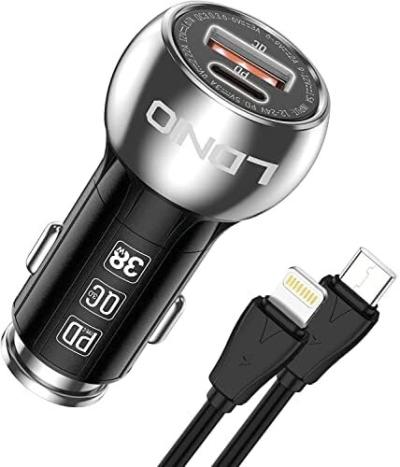 CHARGEUR VOITURE "TYPE-C" LDINIO C1